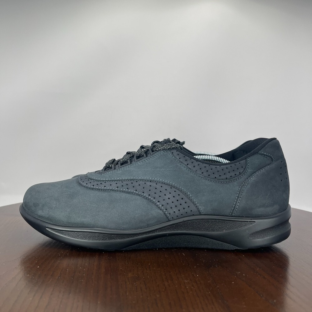 SAS Walk Easy Shoes Women's‎ 11M Black Nubuck Comfort Walking Lace Up Sneakers